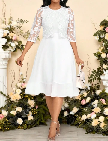 Rochie scurta SHEIN, alb