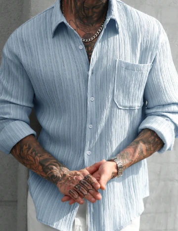 Camasa SHEIN, albastru