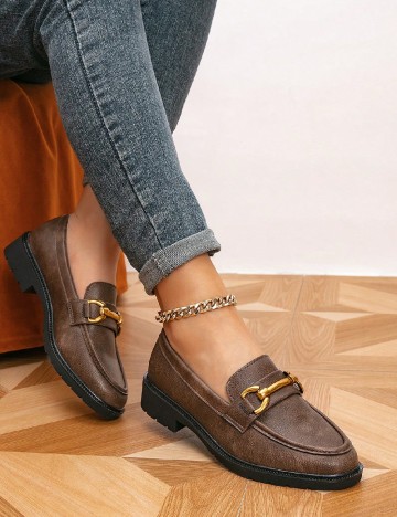 
						Mocasini SHEIN, maro