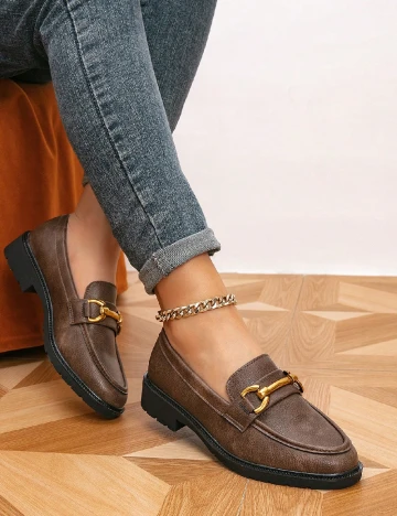 Mocasini SHEIN, maro