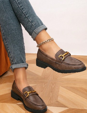 Mocasini SHEIN, maro