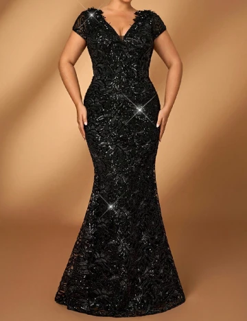 Rochie lunga SHEIN CURVE, negru