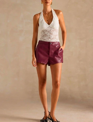 Pantaloni scurti SHEIN, pruna