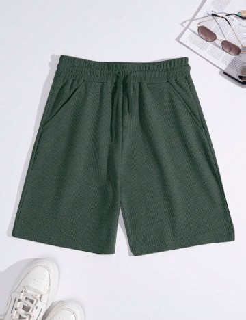 Set Pantaloni scurti 2 perechi SHEIN, negru/verde