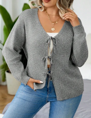 Cardigan SHEIN CURVE, gri