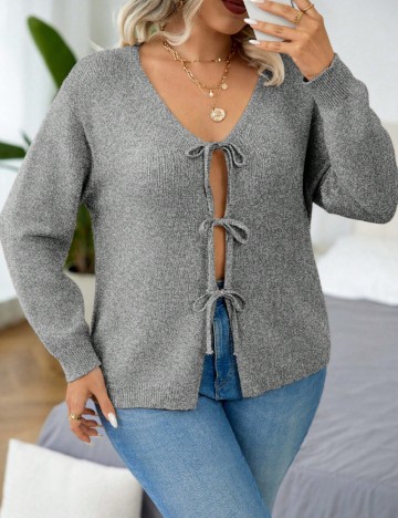 Cardigan SHEIN CURVE, gri