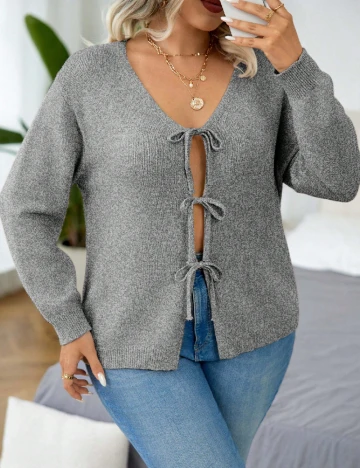 Cardigan SHEIN CURVE, gri