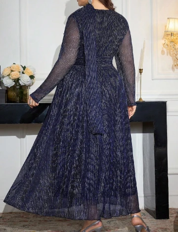 Rochie lunga SHEIN CURVE, bleumarin