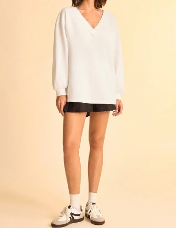 Bluza Oversize SHEIN, alb