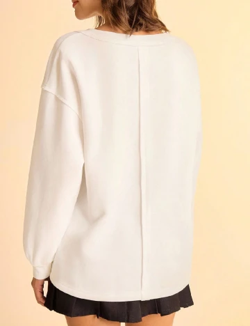 Bluza Oversize SHEIN, alb