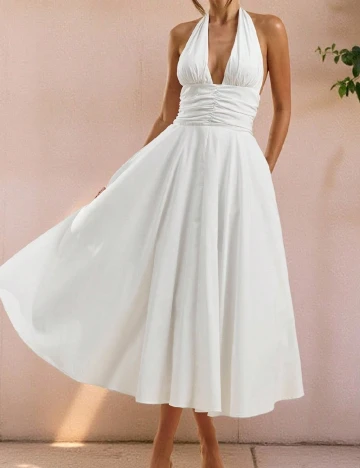 Rochie medie SHEIN, alb