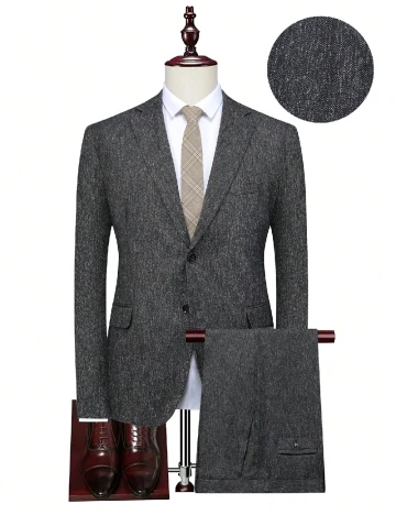 Costum SHEIN Plus Size Men, gri