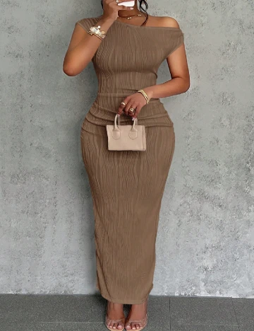 Rochie lunga SHEIN CURVE, maro