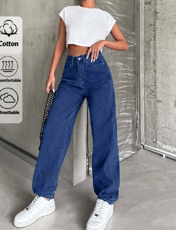 
						Blugi SHEIN, albastru