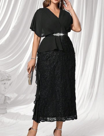 Rochie lunga SHEIN CURVE, negru