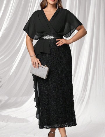 Rochie lunga SHEIN CURVE, negru