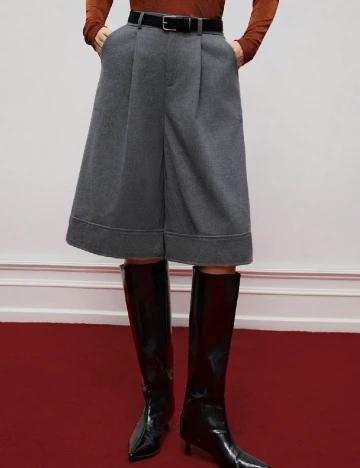 Pantaloni trei sferturi SHEIN, gri