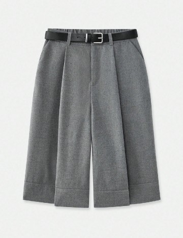 Pantaloni trei sferturi SHEIN, gri