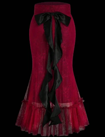 Fusta SHEIN CURVE, rosu