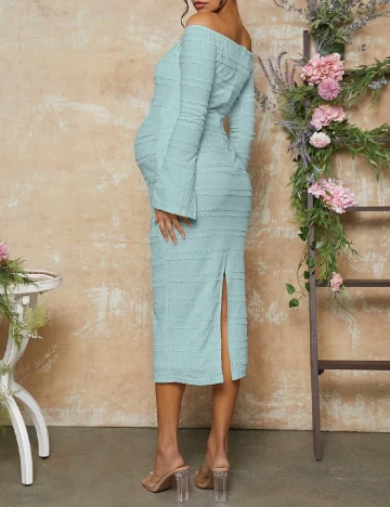 Rochie medie SHEIN Maternity, bleu