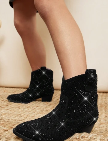 Botine Shein Kids, negru