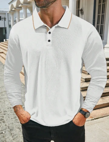 Bluza SHEIN Plus Size Men, alb