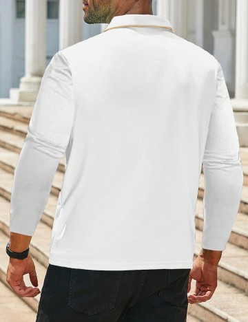 Bluza SHEIN Plus Size Men, alb