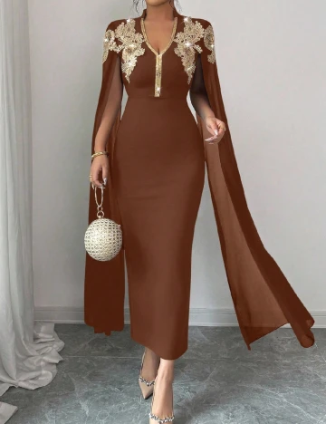 Rochie lunga SHEIN, maro