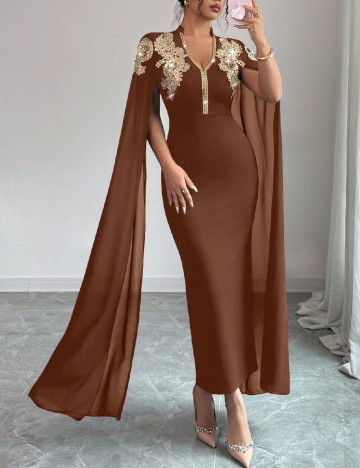 Rochie lunga SHEIN, maro