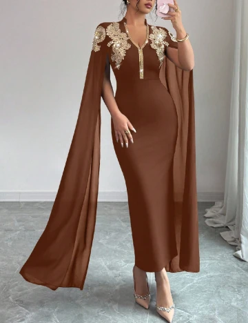 Rochie lunga SHEIN, maro