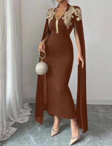 Rochie lunga SHEIN, maro