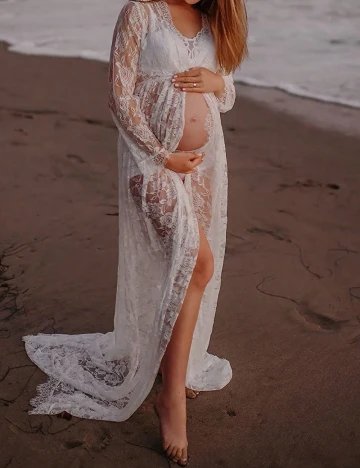 Kimono SHEIN Maternity, alb