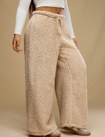 Pantaloni Forever 21 Curve, maro deschis