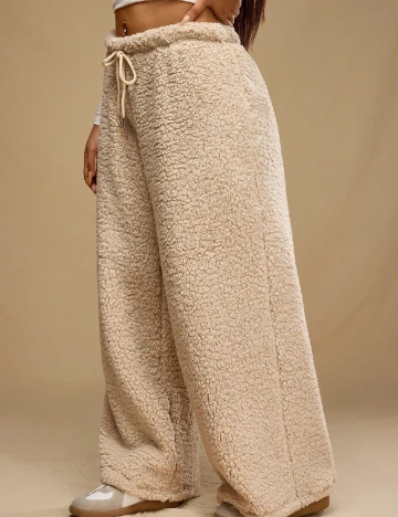 Pantaloni Forever 21 Curve, maro deschis