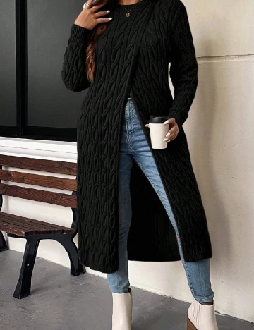 Pulover SHEIN CURVE, negru