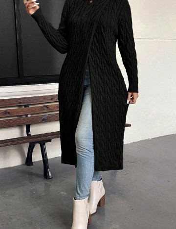 Pulover SHEIN CURVE, negru