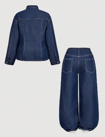 Compleu SHEIN CURVE, albastru