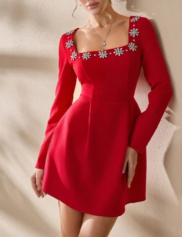 Rochie scurta SHEIN, rosu