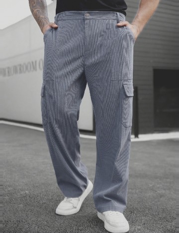 
						Pantaloni SHEIN Plus Size Men, gri