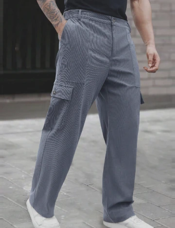 Pantaloni SHEIN Plus Size Men, gri