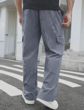 Pantaloni SHEIN Plus Size Men, gri