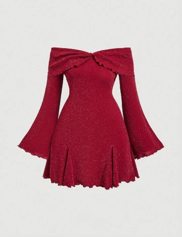 Rochie scurta SHEIN CURVE, rosu