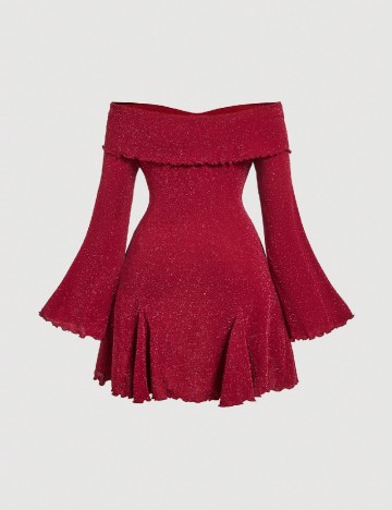 Rochie scurta SHEIN CURVE, rosu