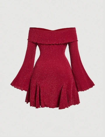 Rochie scurta SHEIN CURVE, rosu