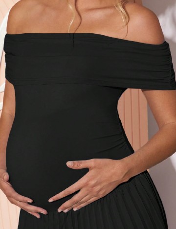 Rochie lunga SHEIN Maternity, negru