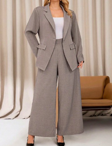 
						Compleu SHEIN CURVE, maro