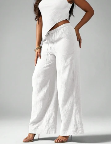 Pantaloni Missguided, alb