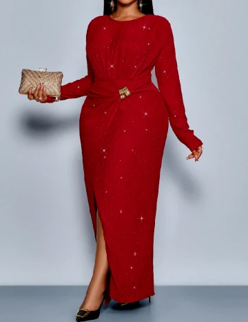 Rochie lunga SHEIN CURVE, rosu