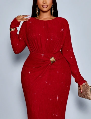 Rochie lunga SHEIN CURVE, rosu