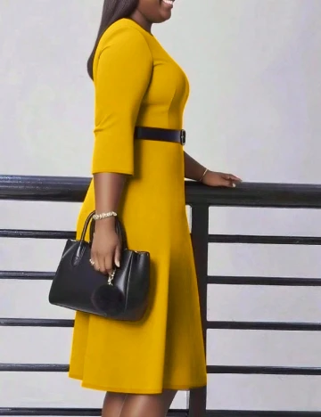 Rochie medie SHEIN, galben